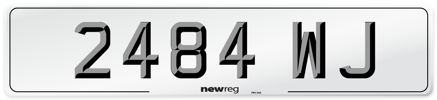 2484 WJ Number Plate from New Reg